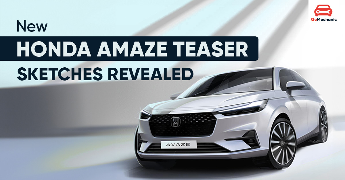 New Honda Amaze Teased: Sketches Revealed